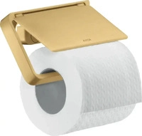 Axor Universal abgerundet Toilettenpapierhalter mit Deckel - Brushed Gold Optic -