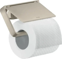 Axor Universal abgerundet Toilettenpapierhalter mit Deckel - Brushed Nickel -