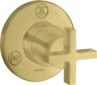 Axor Citterio Ab- und Umstellventil Trio/Quattro Unterputz mit Kreuzgriff - Brushed
