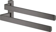 Axor Universal abgerundet Handtuchhalter zweiarmig - Brushed Black Chrome - 42821340