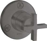 Axor Citterio Ab- und Umstellventil Trio/Quattro Unterputz mit Kreuzgriff - Brushed