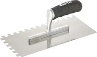 Fortis Gl&auml;ttekelle gezahnt rostfrei 10 x 10 mm Softgriff