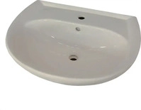 Geberit Renova Waschtisch 650 mm x 510 mm mit Hahnloch mit &Uuml;berlauf -...