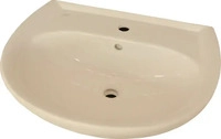 Geberit Renova Waschtisch 600 mm x 490 mm mit Hahnloch mit &Uuml;berlauf - Bahamabeige -