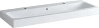 Geberit iCon Waschtisch mit zwei Hahnl&ouml;chern 1200 mm x 485 mm - Wei&szlig; Alpin KeraTect