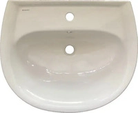 Geberit Renova Waschtisch 600 mm x 490 mm mit Hahnloch mit &Uuml;berlauf - Pergamon -