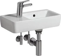 Geberit Renova Compact Handwaschbecken 500 mm x 250 mm Ablagefl&auml;che links...