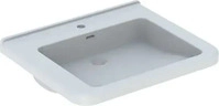 Geberit Renova Comfort Square Waschtisch unterfahrbar mit &Uuml;berlauf 650 mm x 550 mm -