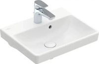 Villeroy & Boch Avento Handwaschbecken mit &Uuml;berlauf 450 x 370 x 180 mm - Wei&szlig; Alpin