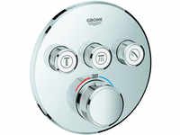 Grohe Grohtherm SmartControl Thermostat mit 3 Absperrventilen Design rund - Chrom -
