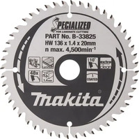 Makita Zubeh&ouml;r SPECIALIZED S&auml;geblatt 136 x 20 x 48Z - B-33825