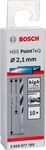 Bosch Zubeh&ouml;r HSS PointTeQ (DIN 338) Metallspiralbohrer - 2,1 mm - 10er-Pack -
