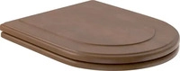 Villeroy & Boch Hommage WC-Sitz f&uuml;r Wand-WC Scharniere Messing - Nussbaum...