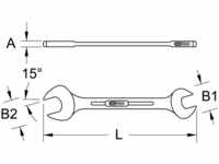 KS Tools Doppelmaulschlüssel, 24 x 26 mm - 517.0761