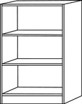 Hammerbacher Regal 2FB Ahorn 80 x 40 x 127 cm