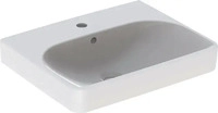 Geberit Smyle Square Waschtisch mit Hahnloch mit &Uuml;berlauf 550 mm x 440 mm - Wei&szlig; -