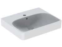 Geberit Smyle Square Handwaschbecken mit Hahnloch mit Überlauf 500 mm x 410 mm...