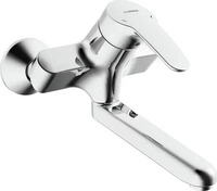 Hansa Hansamix Waschtisch-Einhand-Wandbatterie mit Auslaufentleerung Strahlregler