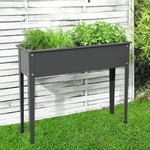 Floraworld Metall-Hochbeet Gr&ouml;&szlig;e 2 anthrazit matt 100 x 30 x 80 cm