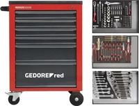 Gedore Red R21560004 Werkzeugsatz im Werkstattwagen MECHANIC rot 129-teilig - 3301673