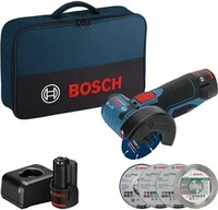 Bosch Professional Akku-Winkelschleifer GWS 12V-76 mit 2x Akku 2 Ah - in