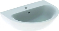 Geberit Renova Waschtisch mit Hahnloch mit &Uuml;berlauf 650 mm x 500 mm - Wei&szlig; -