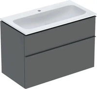 Geberit iCon Komplett-Set 2 Schubladen 900 x 630 x 480 mm - Dekor Lava / Griff...
