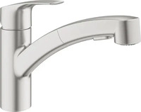 Grohe Eurosmart Einhand-Sp&uuml;ltischbatterie mit ausziehbarer Brause flacher Auslauf -
