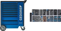 Gedore Blau 1500 ES-02-2004 Werkzeugwagen mit 207-teiligem Werkzeugsortiment -