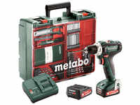 Metabo PowerMaxx BS 12 Set Mobile Werkstatt Akku-Bohrmaschine 2 x 2 Ah Li-Ion im