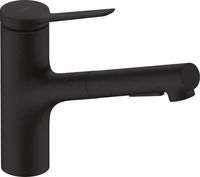 Hansgrohe Zesis M33 Einhebel-K&uuml;chenmischer 150 2jet mit Ausziehbrause - Mattschwarz