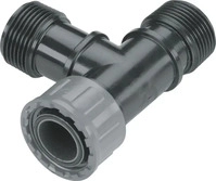 Gardena Ventil-T-St&uuml;ck mit 1 x 1"-Innengewinde und 2 x 1"-Au&szlig;engewinde - 02755-20
