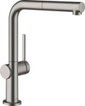 Hansgrohe Talis M54 Einhebel-K&uuml;chenmischer 270 1jet mit Ausziehauslauf - Brushed