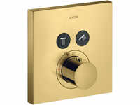 Axor ShowerSelect Thermostat eckig für 2 Verbraucher Unterputz - Polished Gold...