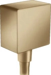 Hansgrohe FixFit Wandanschluss Square mit R&uuml;ckflussverhinderer - Brushed Bronze -