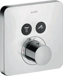 Axor ShowerSelect Thermostat abgerundet f&uuml;r 2 Verbraucher Unterputz - Brushed Black