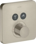 Axor ShowerSelect Thermostat abgerundet f&uuml;r 2 Verbraucher Unterputz - Brushed Nickel