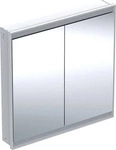 Geberit ONE Einbau-Spiegelschrank 2 T&uuml;ren mit Beleuchtung 900 x 900 x 150 mm - Wei&szlig;