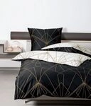 Janine Janine Mako-Satin Bettw&auml;sche J.D. 87054 bronzebraun schwarz Gr&ouml;&szlig;e: 200x220