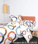 Janine Janine Mako-Satin Bettw&auml;sche modern art S 42126 blau siena bisquit Gr&ouml;&szlig;e: 