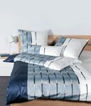 Janine Janine Interlock-Jersey Bettw&auml;sche CARMEN S 55026 nachtschattenblau perlblau