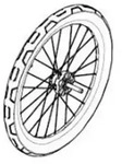 Thule Laufrad - 20 Zoll - f&uuml;r Thule Chariot Sport 2