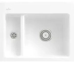 V&B b&uuml;ndige Sp&uuml;le Subway 60 XM Flat m Abl.garn, Handbet&auml;tigung, stone white