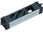Bachmann Steckdosenleiste 906.09528 schwarz 2x Schutzkontakt 35&deg;