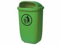 Sulo Abfallbehälter 50l Kunststoff grün H650xB395xT250mm mit Regenhaube
