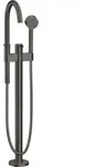 hansgrohe Wannen-Einhebelmischer Axor One Ausl. 220mm, bodensteh., brush. bla vc