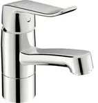 Hansa Waschtisch-Einhebelmischer HANSACARE o Ablg, schw, Heb. lg, Ausl. 133mm, chr