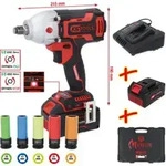 KS Tools eMONSTER 1/2&ldquo; Brushless-Akku-Schlag-Schrauber-Satz, 9-tlg