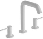 hansgrohe 3-Loch-Waschtischarmatur Tecturis S mit Push-Open-Ablaufgarnitur, mattwei&szlig;