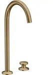 hansgrohe 2-Loch-Waschtischarmatur Sel. 260 Axor One A 165mm, m Pus-Op-Abl, brush.